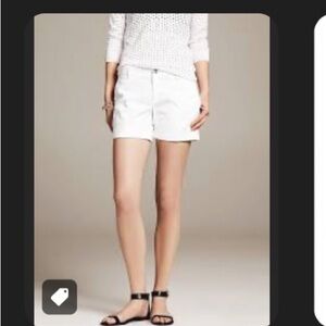 Banana Republic Roll Up  Cream Women's Shorts 12